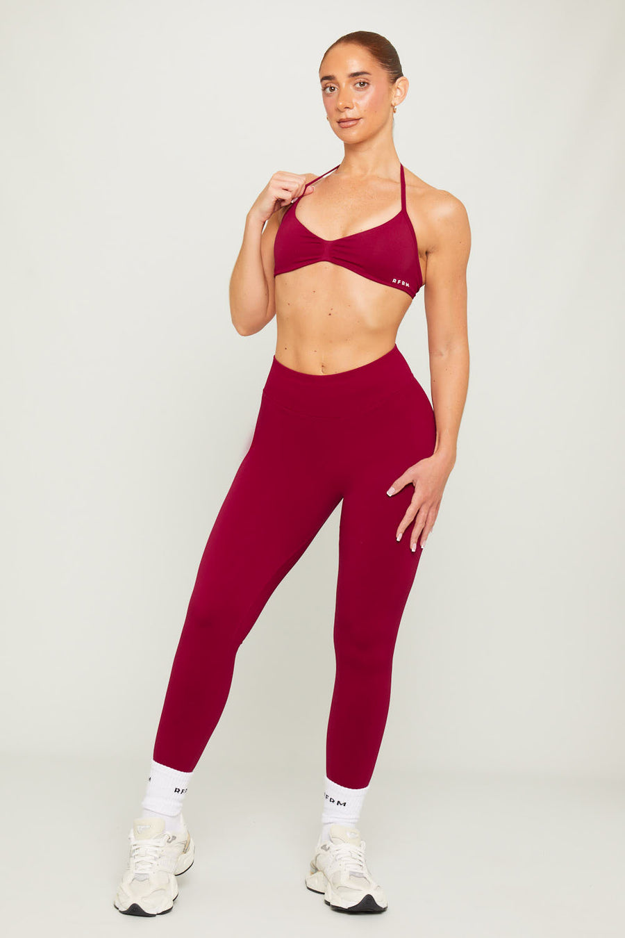 SCLPT™ Seamless Strappy Sports Bra - Dark Cherry